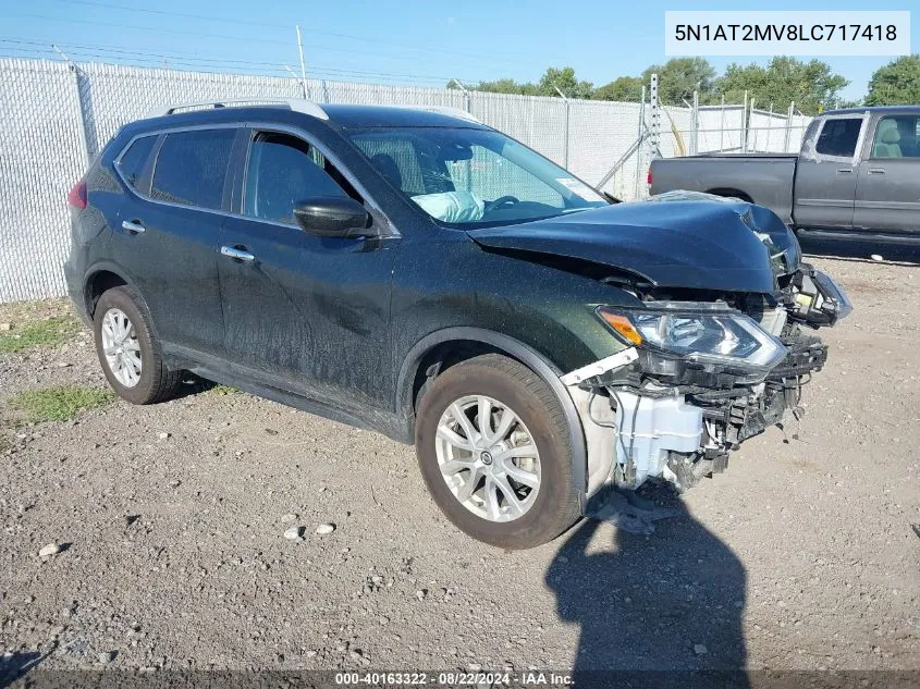 2020 Nissan Rogue Sv Intelligent Awd VIN: 5N1AT2MV8LC717418 Lot: 40163322