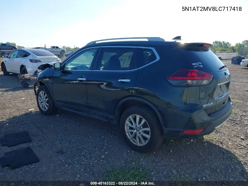 2020 Nissan Rogue Sv Intelligent Awd VIN: 5N1AT2MV8LC717418 Lot: 40163322