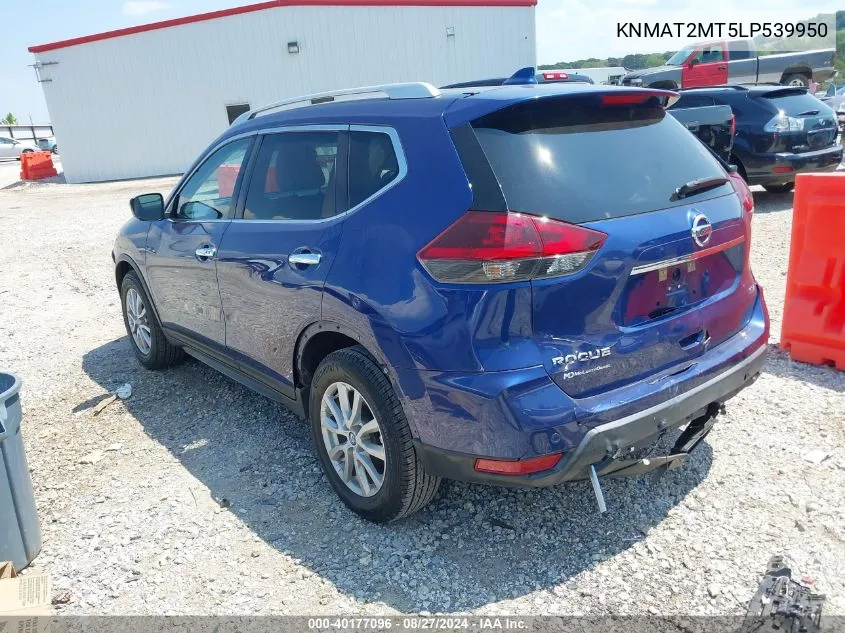 2020 Nissan Rogue Sv Fwd VIN: KNMAT2MT5LP539950 Lot: 40177096