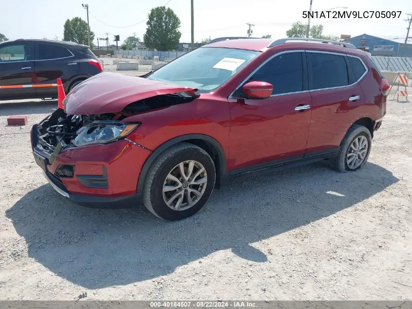 2020 Nissan Rogue Sv Intelligent Awd VIN: 5N1AT2MV9LC705097 Lot: 40184507