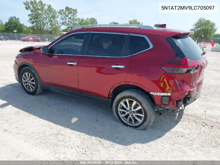 2020 Nissan Rogue Sv Intelligent Awd VIN: 5N1AT2MV9LC705097 Lot: 40184507