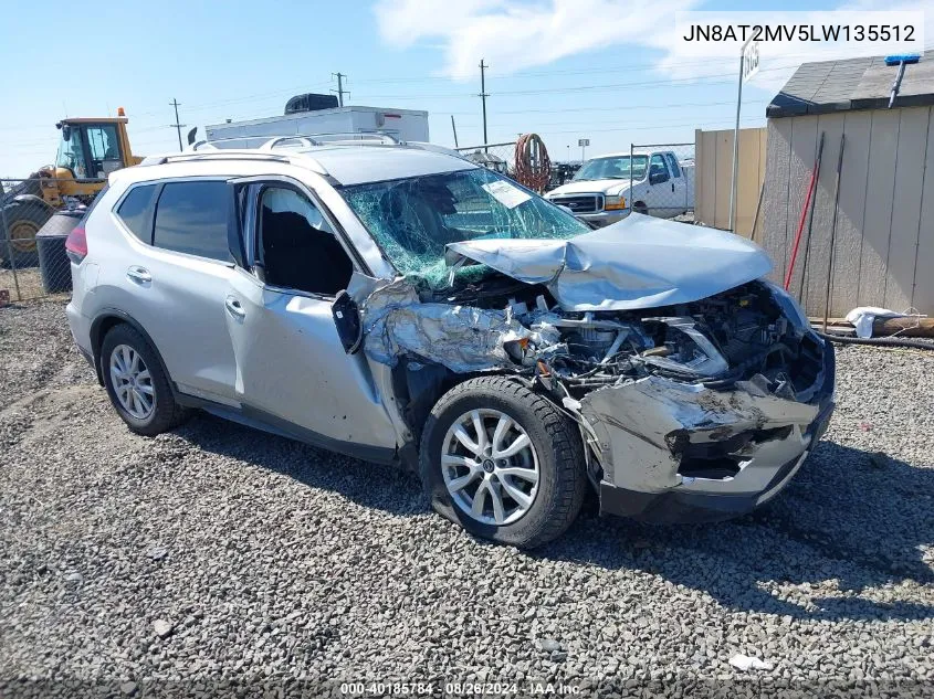 2020 Nissan Rogue Sv Intelligent Awd VIN: JN8AT2MV5LW135512 Lot: 40185784