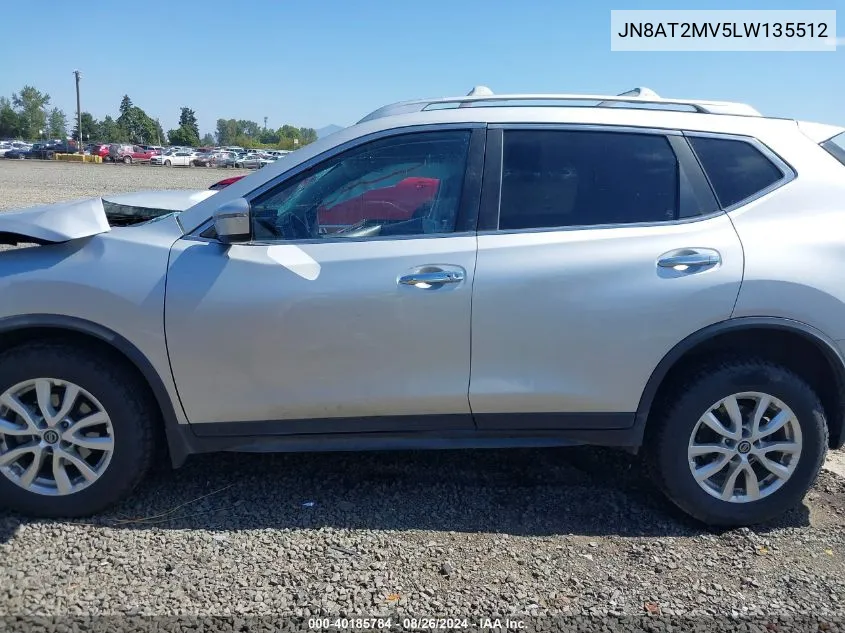 2020 Nissan Rogue Sv Intelligent Awd VIN: JN8AT2MV5LW135512 Lot: 40185784