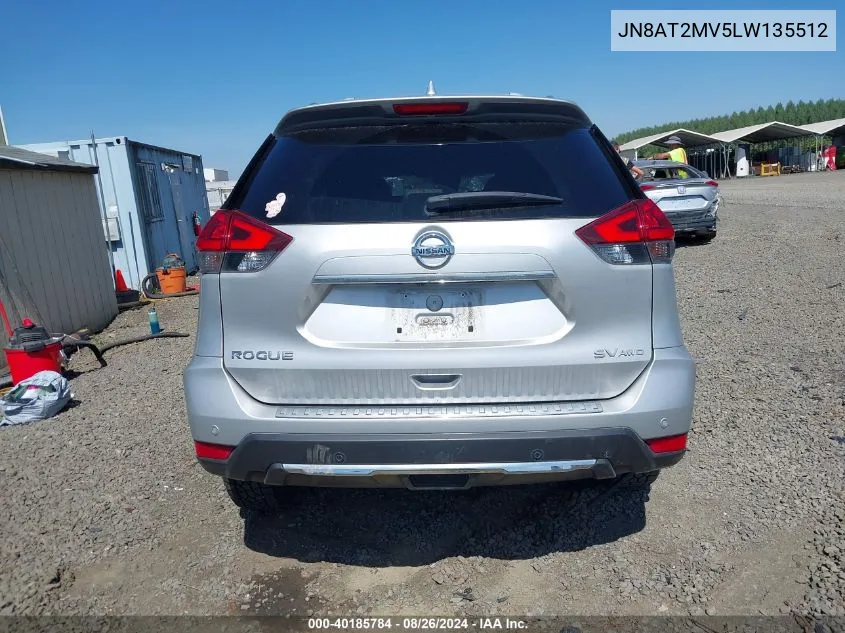 2020 Nissan Rogue Sv Intelligent Awd VIN: JN8AT2MV5LW135512 Lot: 40185784