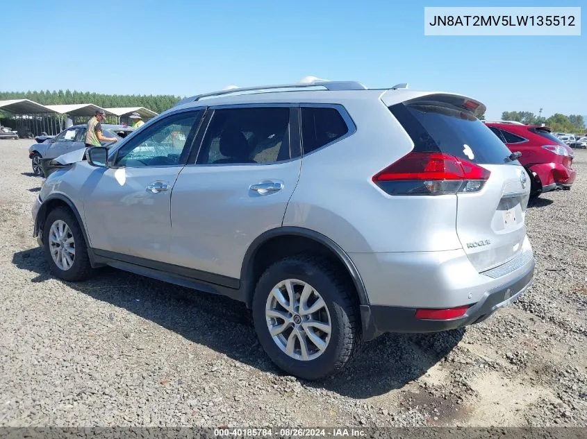 2020 Nissan Rogue Sv Intelligent Awd VIN: JN8AT2MV5LW135512 Lot: 40185784