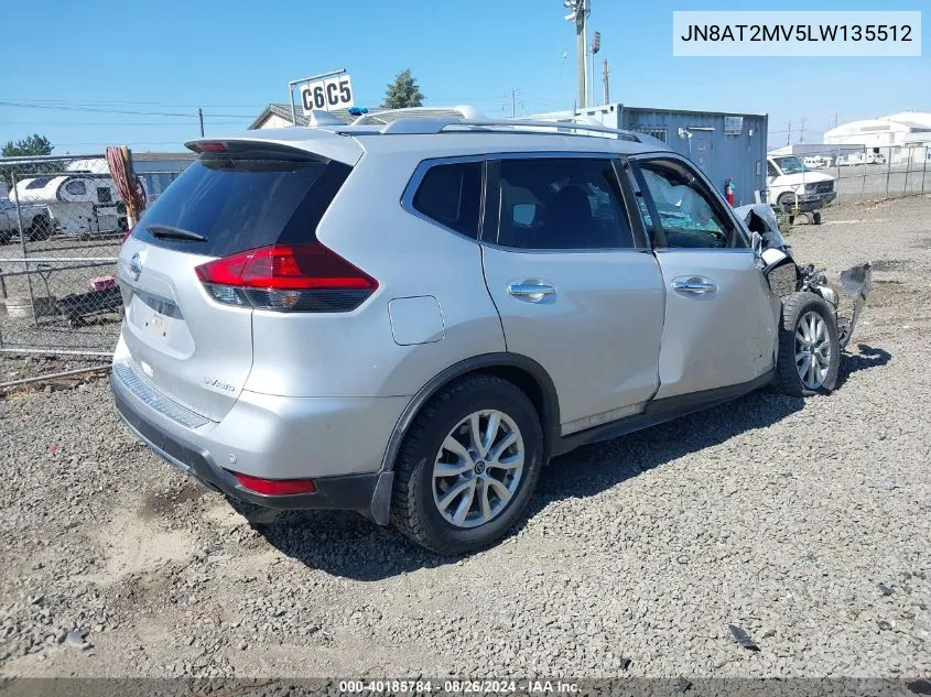 2020 Nissan Rogue Sv Intelligent Awd VIN: JN8AT2MV5LW135512 Lot: 40185784