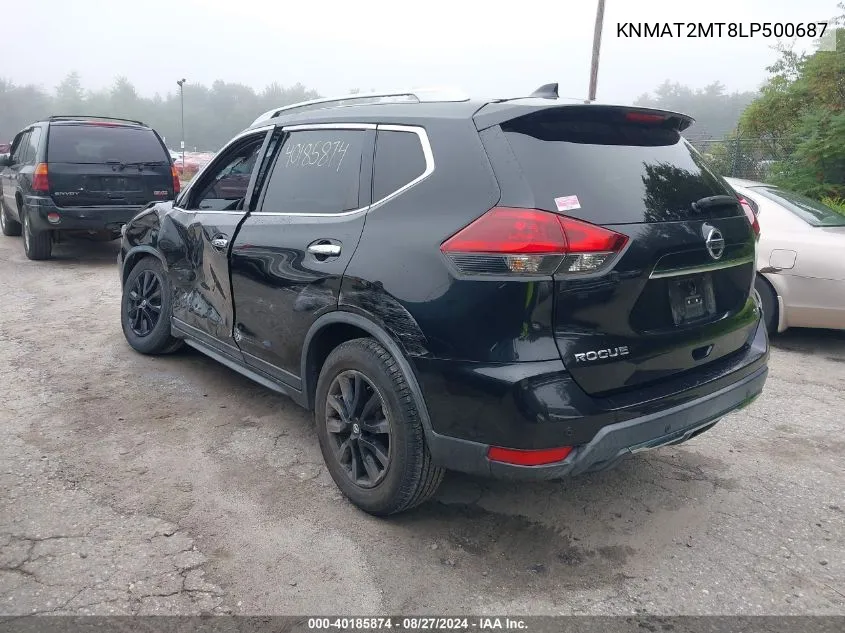 2020 Nissan Rogue Sv Fwd VIN: KNMAT2MT8LP500687 Lot: 40185874