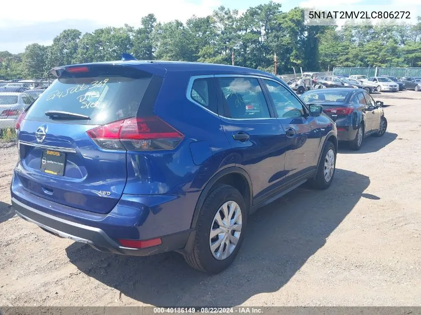 2020 Nissan Rogue S Intelligent Awd VIN: 5N1AT2MV2LC806272 Lot: 40186149