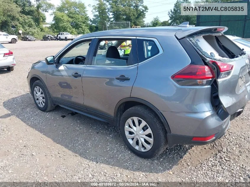 2020 Nissan Rogue S Intelligent Awd VIN: 5N1AT2MV4LC805835 Lot: 40189672