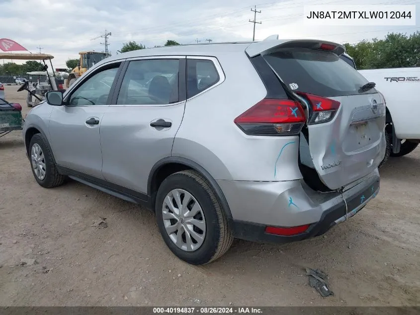 2020 Nissan Rogue S Fwd VIN: JN8AT2MTXLW012044 Lot: 40194837