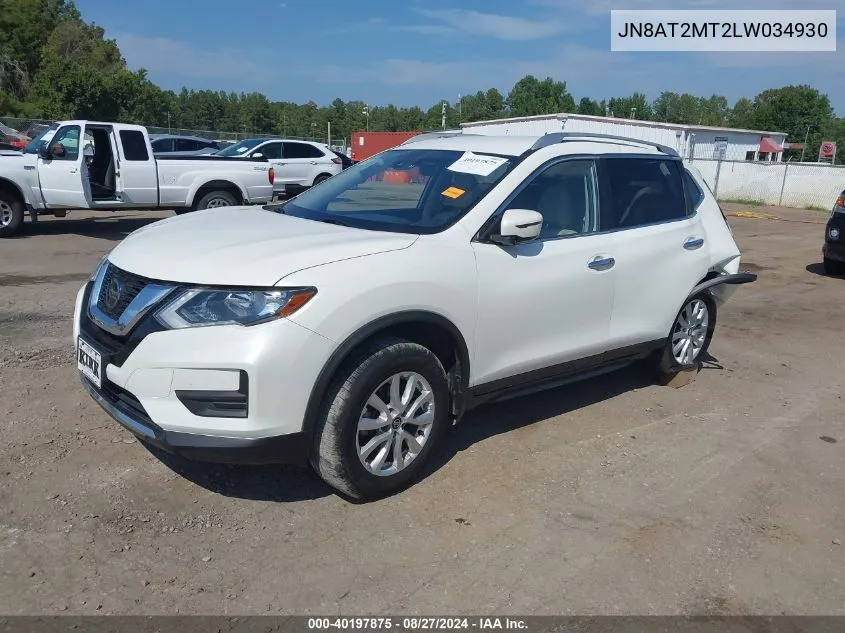 2020 Nissan Rogue Sv Fwd VIN: JN8AT2MT2LW034930 Lot: 40197875