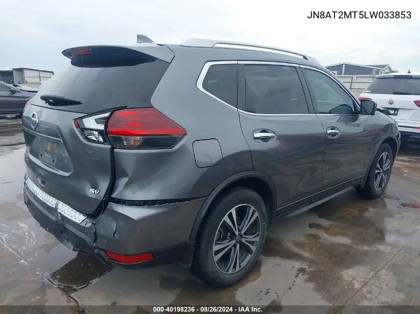 2020 Nissan Rogue Sv Fwd VIN: JN8AT2MT5LW033853 Lot: 40198236