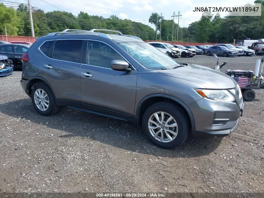 2020 Nissan Rogue Sv Intelligent Awd VIN: JN8AT2MVXLW118947 Lot: 40198561