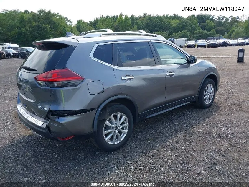 2020 Nissan Rogue Sv Intelligent Awd VIN: JN8AT2MVXLW118947 Lot: 40198561