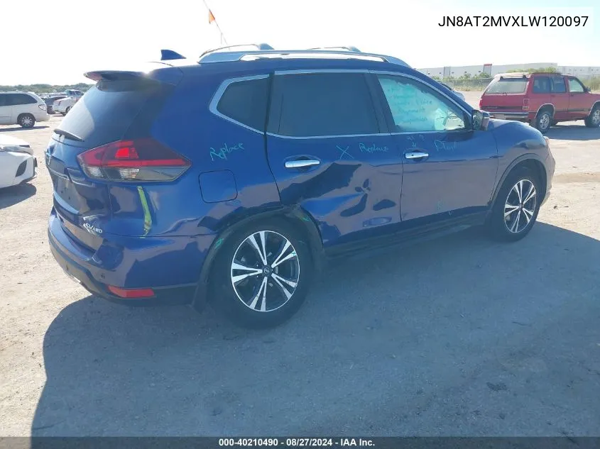 2020 Nissan Rogue Sv Intelligent Awd VIN: JN8AT2MVXLW120097 Lot: 40210490