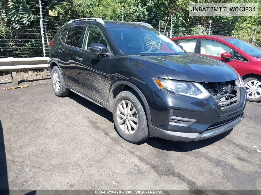 JN8AT2MT7LW043834 2020 Nissan Rogue Sv Fwd