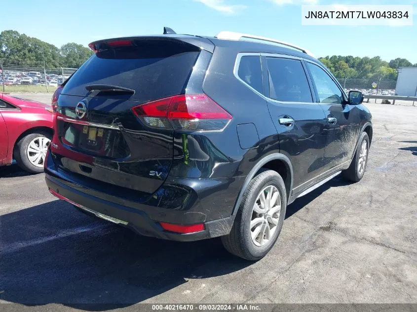 2020 Nissan Rogue Sv Fwd VIN: JN8AT2MT7LW043834 Lot: 40216470