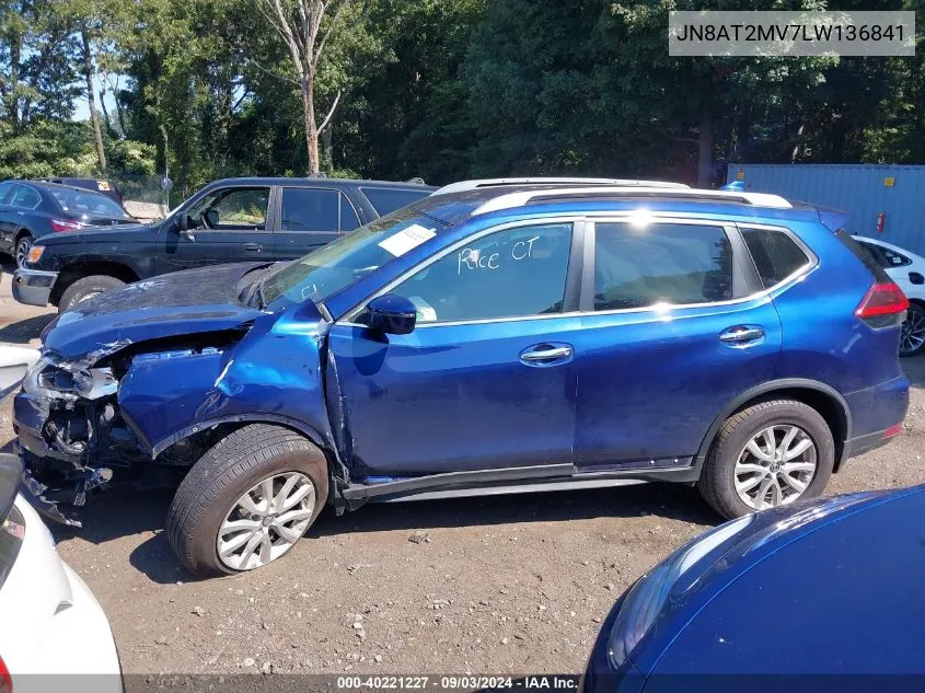 2020 Nissan Rogue S Intelligent Awd VIN: JN8AT2MV7LW136841 Lot: 40221227