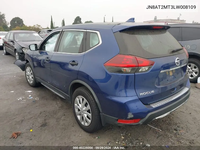 2020 Nissan Rogue S Fwd VIN: JN8AT2MT3LW008109 Lot: 40225054