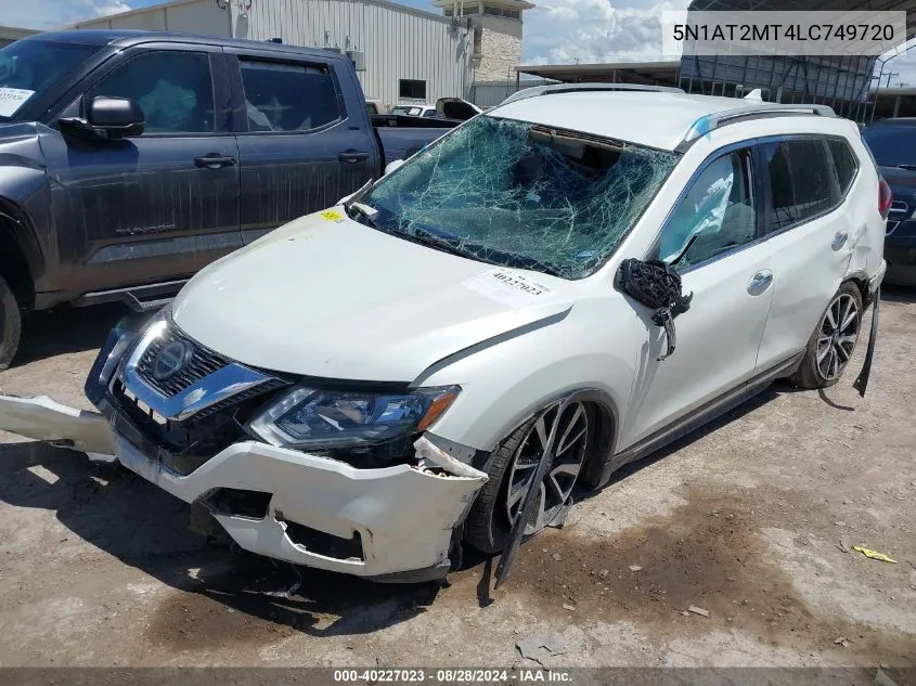 2020 Nissan Rogue Sl Fwd VIN: 5N1AT2MT4LC749720 Lot: 40227023