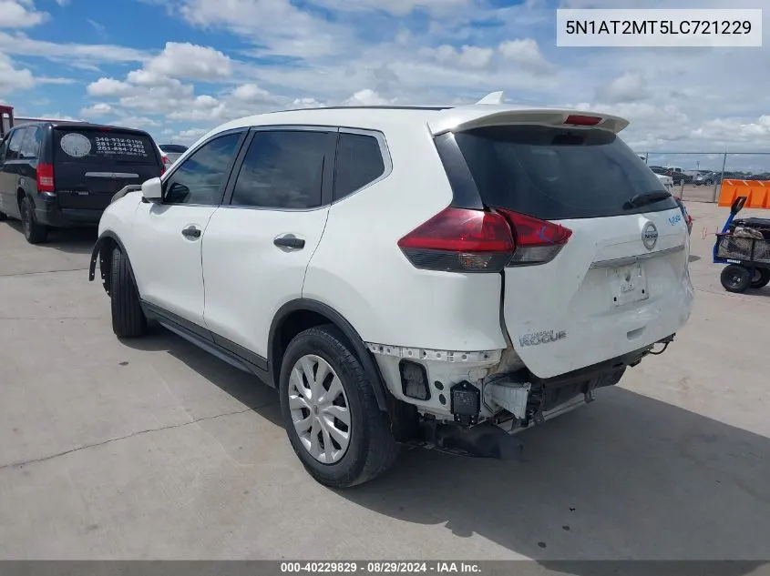 2020 Nissan Rogue S Fwd VIN: 5N1AT2MT5LC721229 Lot: 40229829