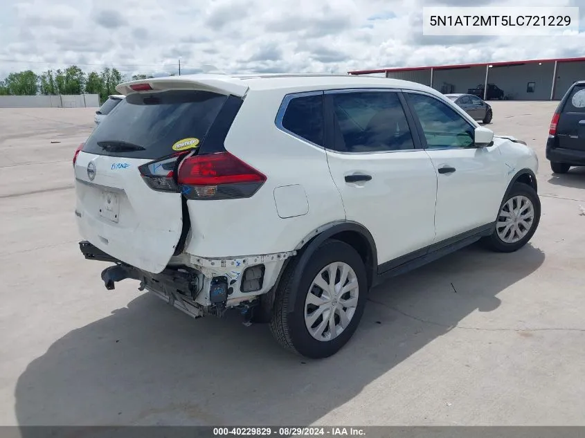 2020 Nissan Rogue S Fwd VIN: 5N1AT2MT5LC721229 Lot: 40229829