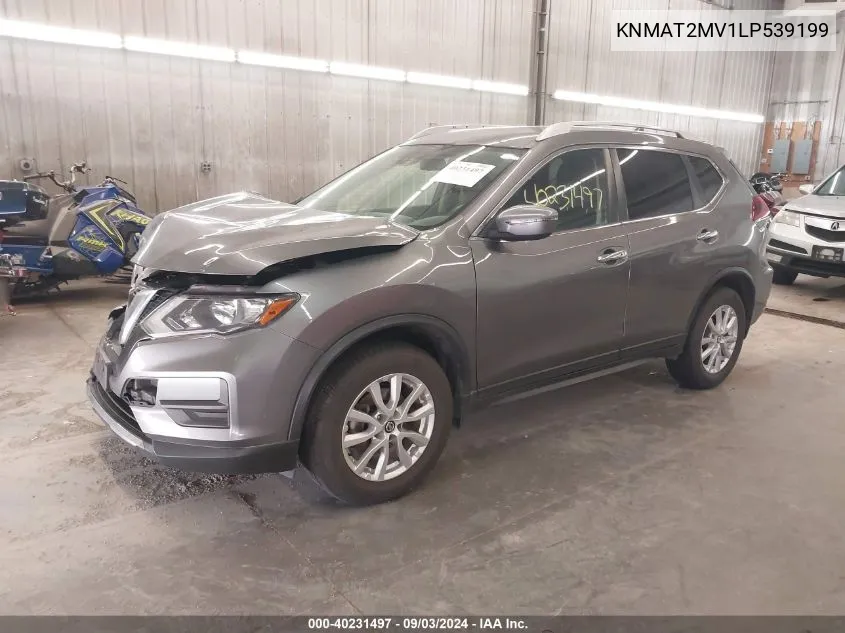 2020 Nissan Rogue Sv Intelligent Awd VIN: KNMAT2MV1LP539199 Lot: 40231497