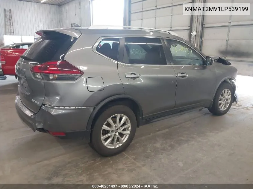 2020 Nissan Rogue Sv Intelligent Awd VIN: KNMAT2MV1LP539199 Lot: 40231497