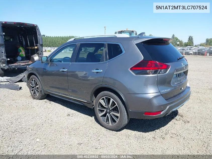 2020 Nissan Rogue Sl Fwd VIN: 5N1AT2MT3LC707524 Lot: 40235602