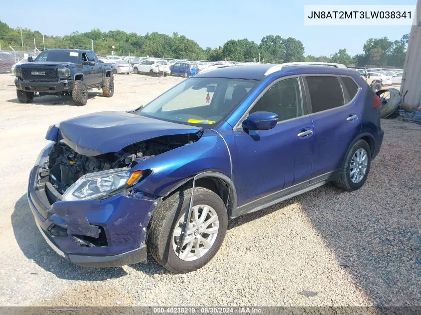 2020 Nissan Rogue Sv Fwd VIN: JN8AT2MT3LW038341 Lot: 40238219