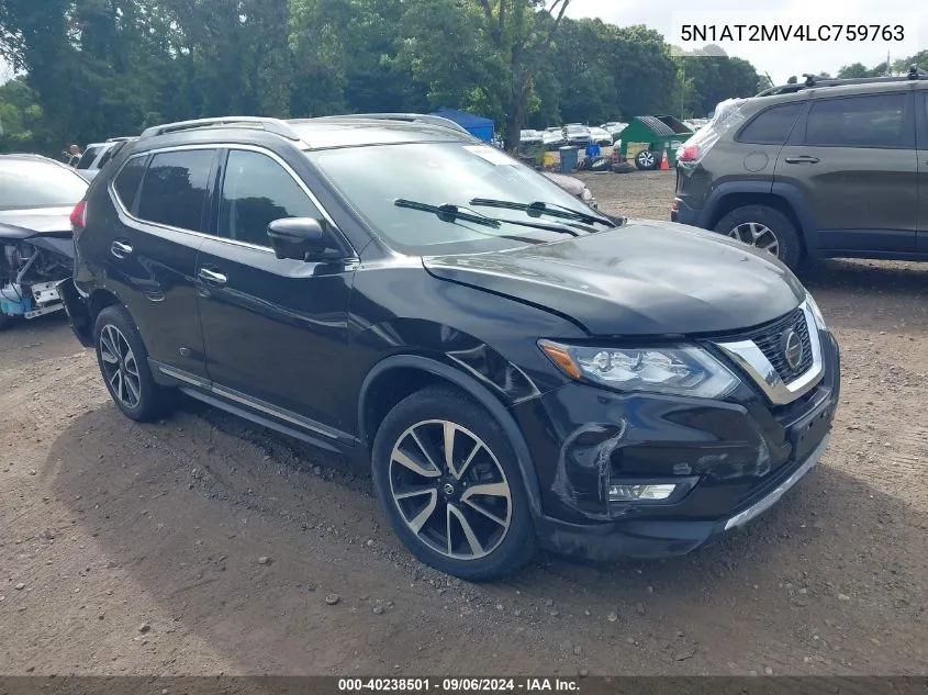 2020 Nissan Rogue S/Sl/Sv VIN: 5N1AT2MV4LC759763 Lot: 40238501