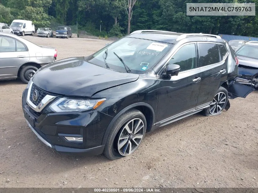 2020 Nissan Rogue S/Sl/Sv VIN: 5N1AT2MV4LC759763 Lot: 40238501