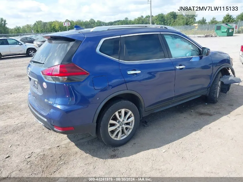 2020 Nissan Rogue Sv Intelligent Awd VIN: JN8AT2MV7LW115133 Lot: 40241978