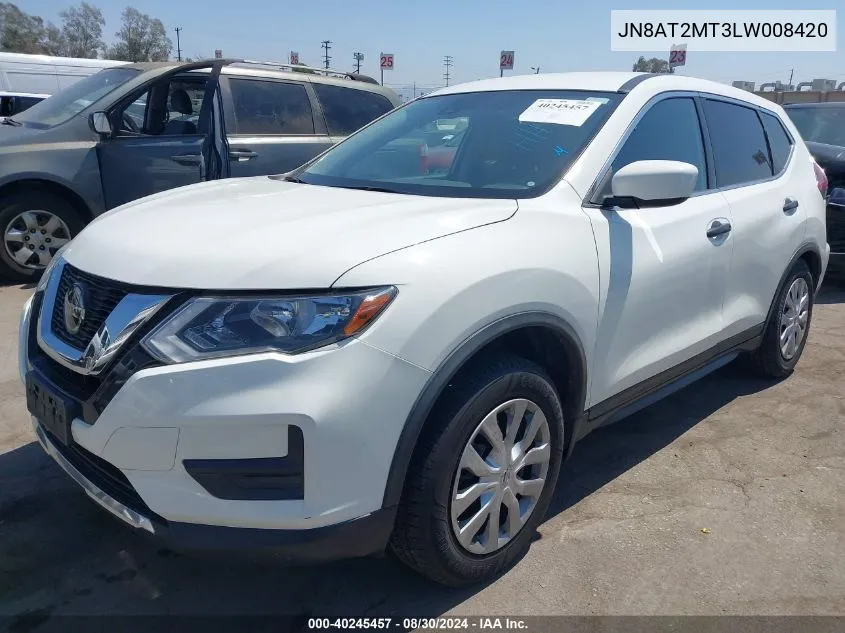 2020 Nissan Rogue S Fwd VIN: JN8AT2MT3LW008420 Lot: 40245457