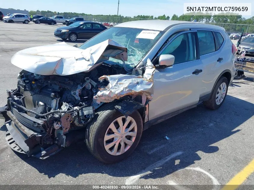 2020 Nissan Rogue S Fwd VIN: 5N1AT2MT0LC759659 Lot: 40248930