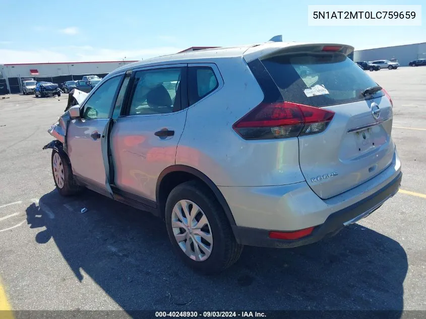 2020 Nissan Rogue S Fwd VIN: 5N1AT2MT0LC759659 Lot: 40248930