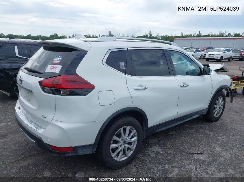 2020 Nissan Rogue Sv Fwd VIN: KNMAT2MT5LP524039 Lot: 40250734