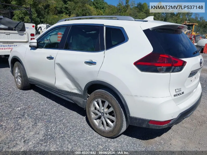 2020 Nissan Rogue Sv Intelligent Awd VIN: KNMAT2MV7LP537148 Lot: 40251692