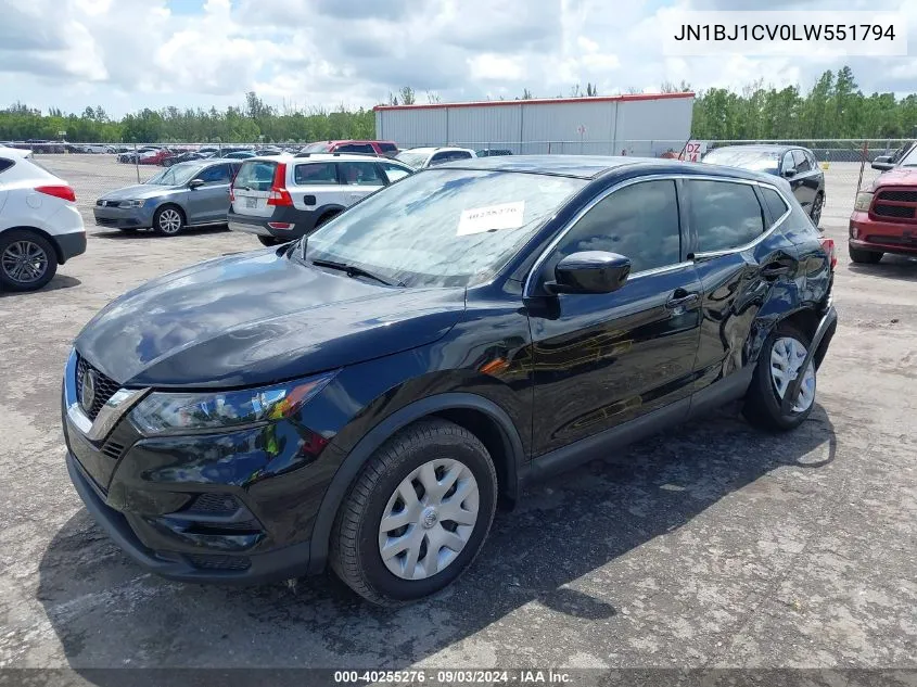 2020 Nissan Rogue Sport S Fwd Xtronic Cvt VIN: JN1BJ1CV0LW551794 Lot: 40255276