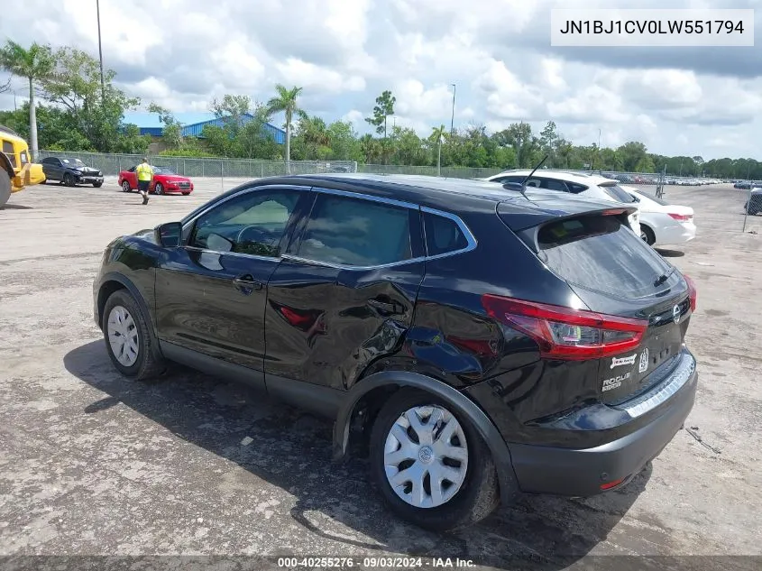 2020 Nissan Rogue Sport S Fwd Xtronic Cvt VIN: JN1BJ1CV0LW551794 Lot: 40255276