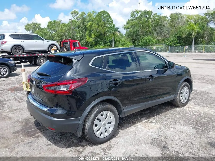 2020 Nissan Rogue Sport S Fwd Xtronic Cvt VIN: JN1BJ1CV0LW551794 Lot: 40255276