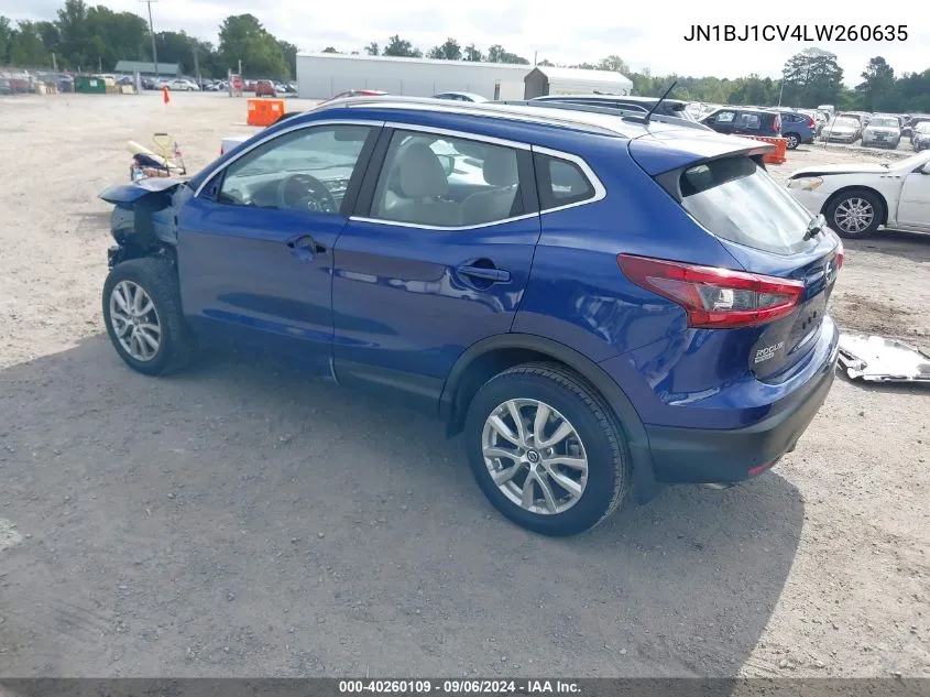 2020 Nissan Rogue Sport Sv Fwd Xtronic Cvt VIN: JN1BJ1CV4LW260635 Lot: 40260109