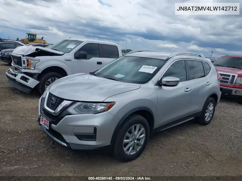 JN8AT2MV4LW142712 2020 Nissan Rogue Sv Intelligent Awd