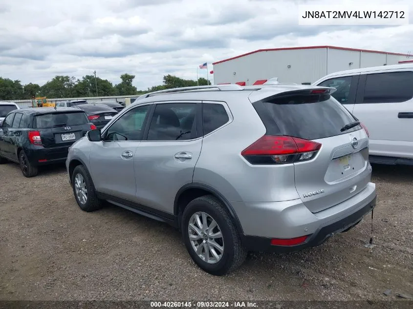 2020 Nissan Rogue Sv Intelligent Awd VIN: JN8AT2MV4LW142712 Lot: 40260145