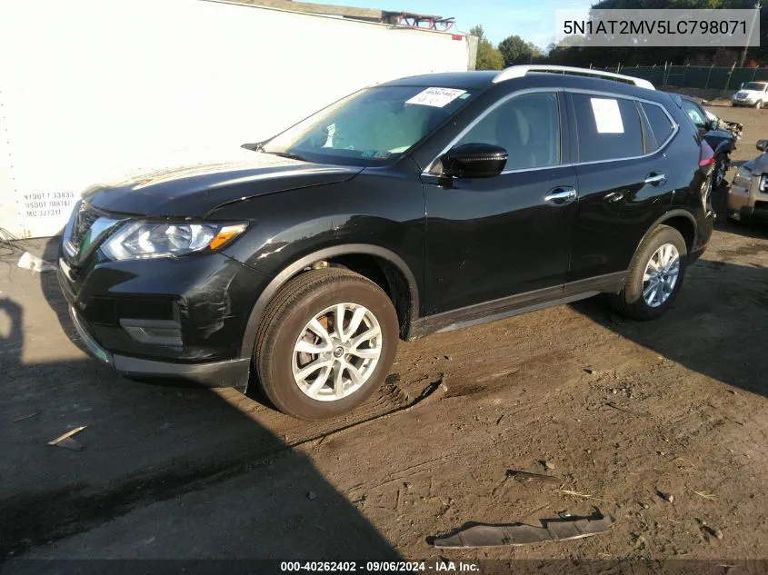 2020 Nissan Rogue S/Sl/Sv VIN: 5N1AT2MV5LC798071 Lot: 40262402