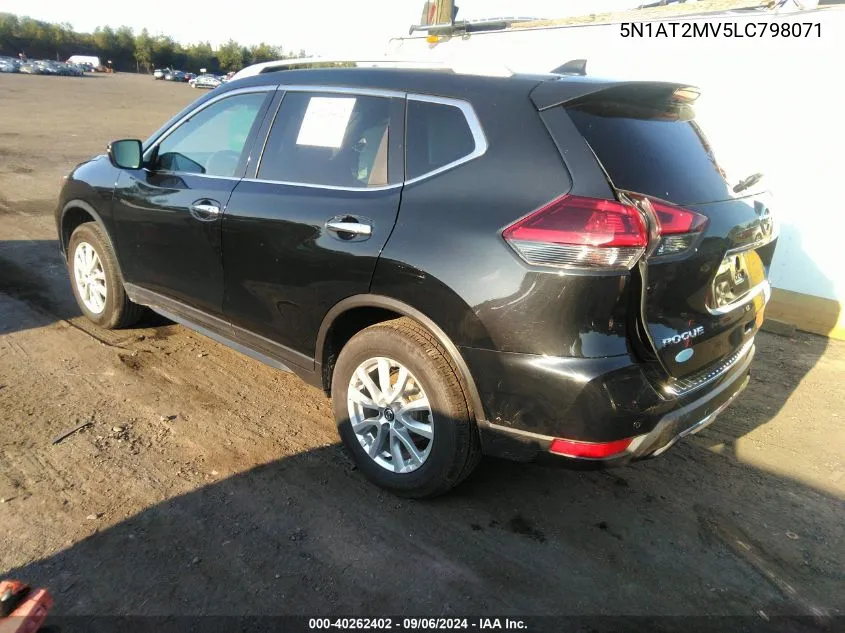 2020 Nissan Rogue S/Sl/Sv VIN: 5N1AT2MV5LC798071 Lot: 40262402