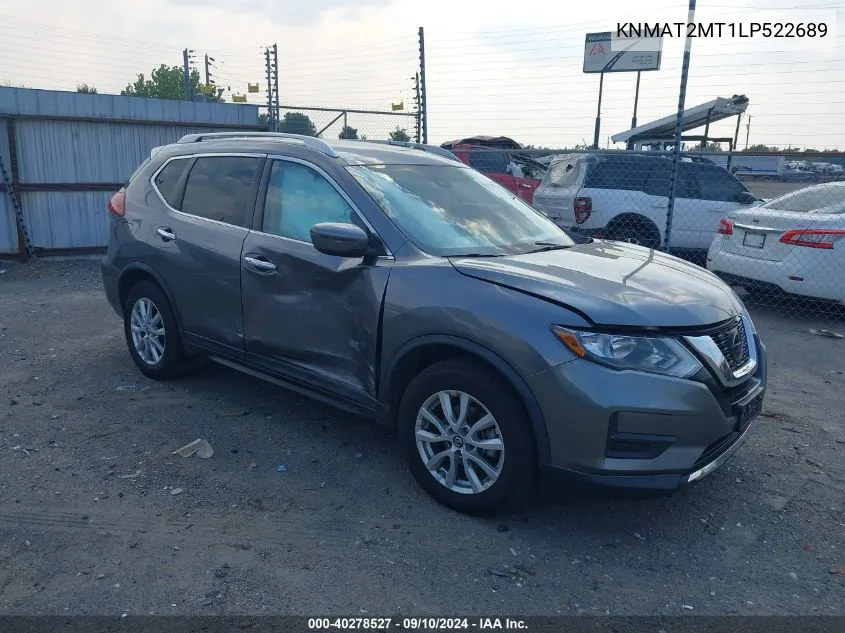 2020 Nissan Rogue Sv Fwd VIN: KNMAT2MT1LP522689 Lot: 40278527