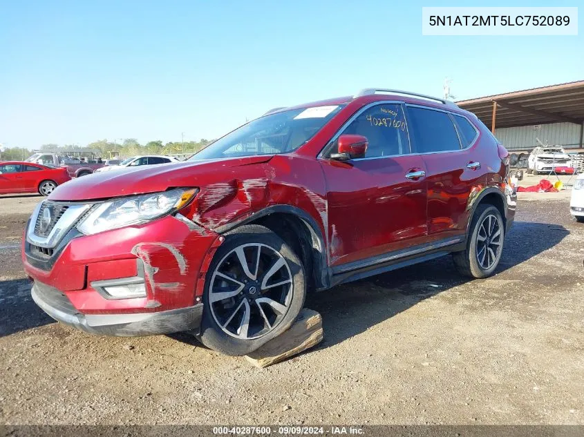 5N1AT2MT5LC752089 2020 Nissan Rogue Sl Fwd