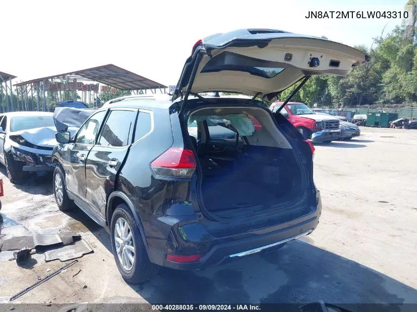 2020 Nissan Rogue Sv Fwd VIN: JN8AT2MT6LW043310 Lot: 40288035