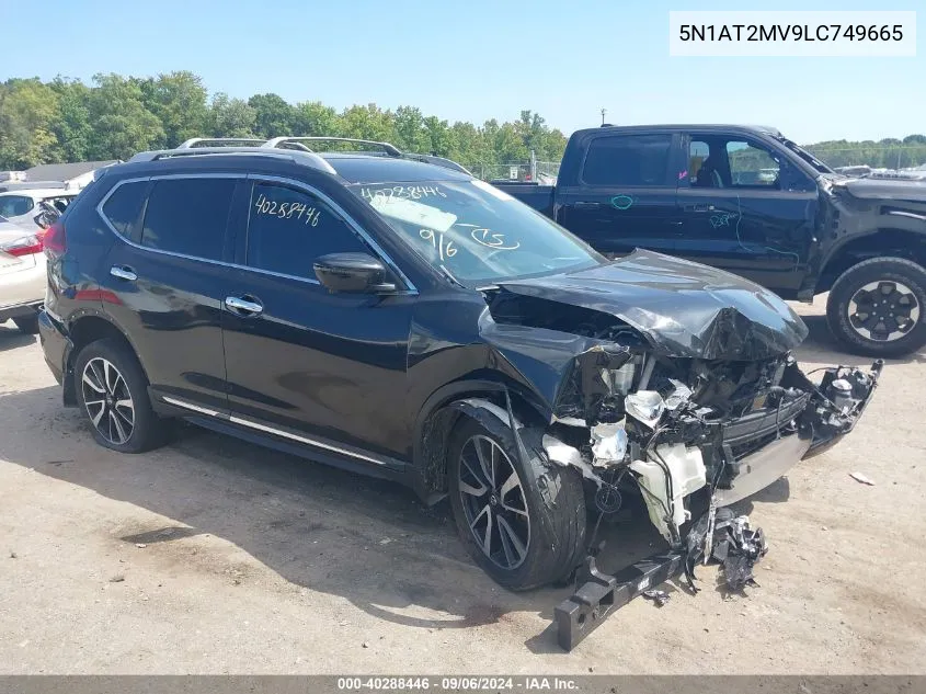 2020 Nissan Rogue Sl Intelligent Awd VIN: 5N1AT2MV9LC749665 Lot: 40288446